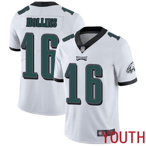 Youth Philadelphia Eagles #16 Mack Hollins White Vapor Untouchable NFL Jersey Limited Player Football